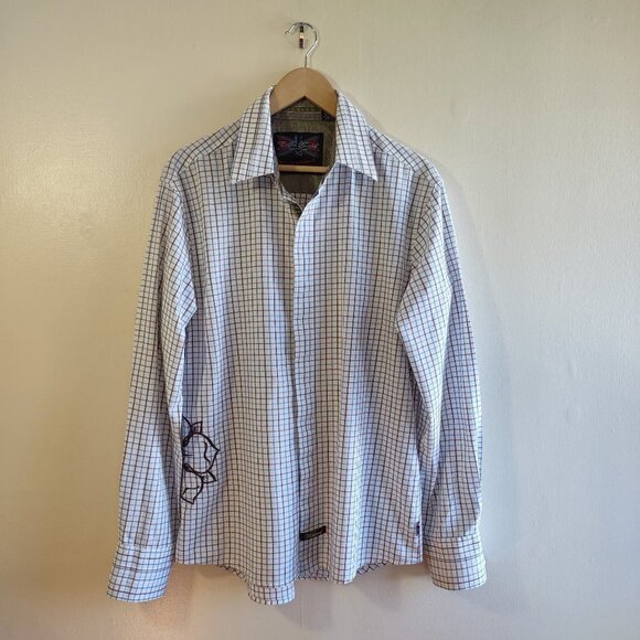 English Laundry Men's Long Sleeve Embroidered Shirt  Scott Weiland Size L/XL - Picture 4 of 14